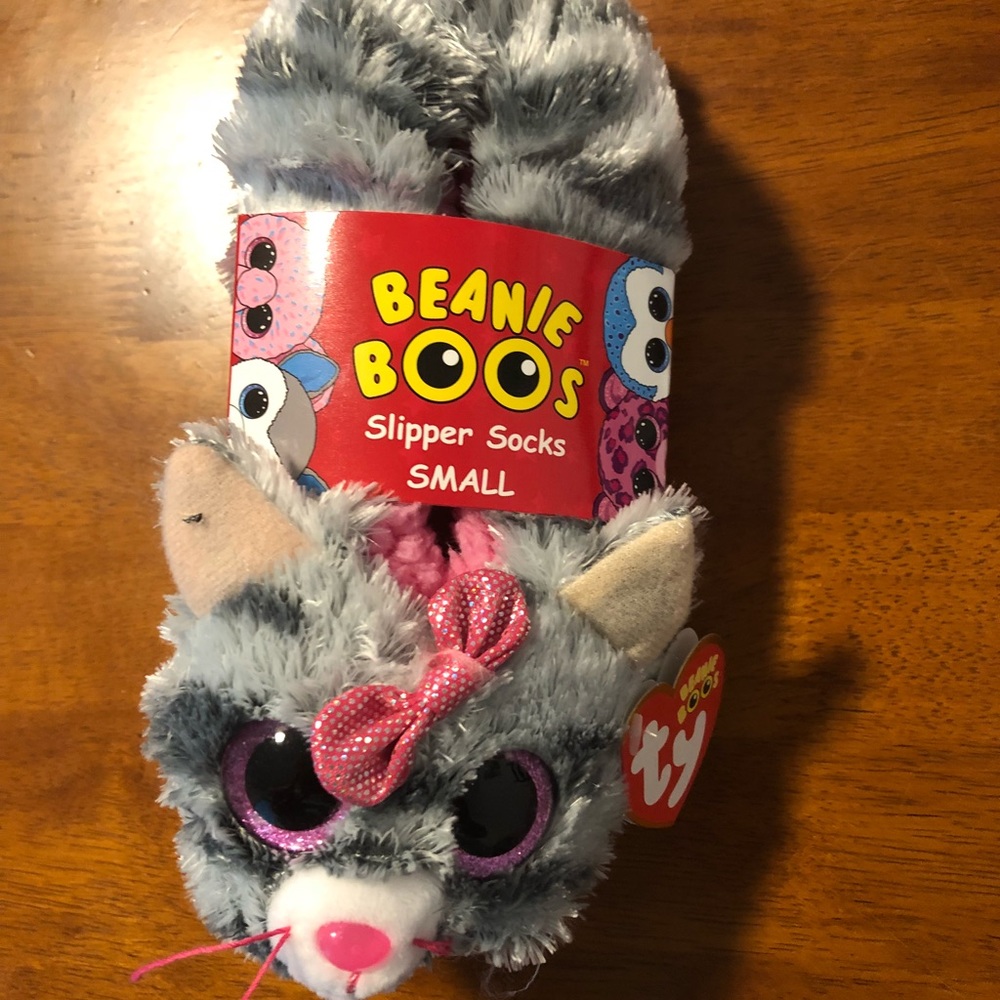 Girls TY cat slippers size small